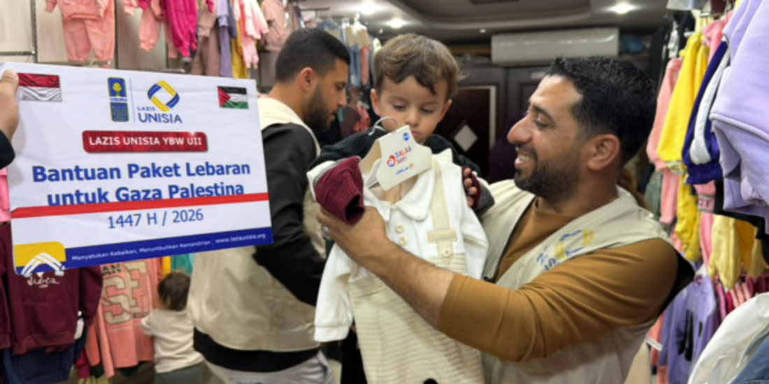 Hadirkan Kebahagiaan Lebaran di Palestina, Lazis Unisia Salurkan Pakaian untuk Warga